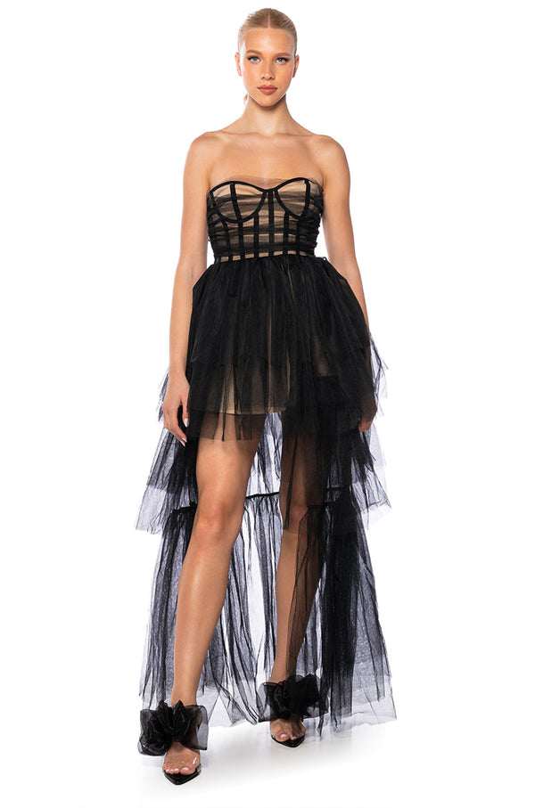 PARTY STARTER HIGH LOW TULLE DRESS