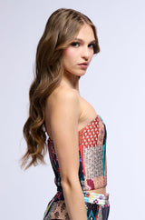 PATCHWORK QUILTED CORSET