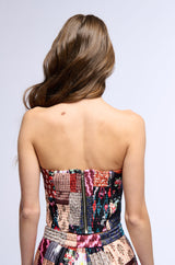 PATCHWORK QUILTED CORSET