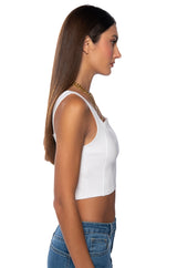 PAXTON CLARA SCOOP NECK CROP BASIC TANK