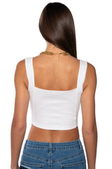 PAXTON CLARA SCOOP NECK CROP BASIC TANK
