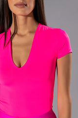 PAXTON DEEP V SHORT SLEEVE BODYSUIT