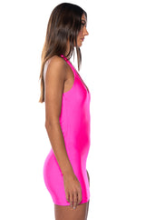PAXTON DISCO HALTER NECK BODYCON MINI DRESS