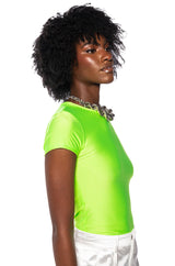 PAXTON DISCO SHORT SLEEVE TSHIRT IN LIME