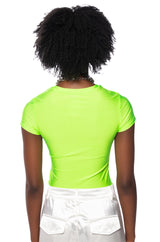 PAXTON DISCO SHORT SLEEVE TSHIRT IN LIME