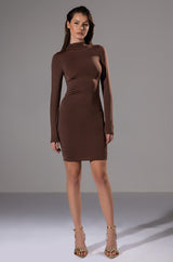 PAXTON ELEVATE RUCHED LONG SLEEVE MINI DRESS