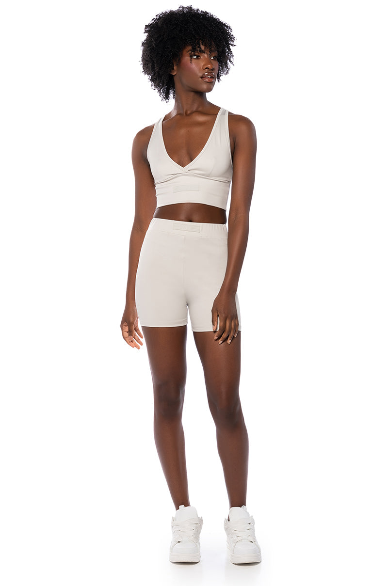 ITS THE PAXTON LUXE LONGLINE BRALETTE IN LIGHT GREY