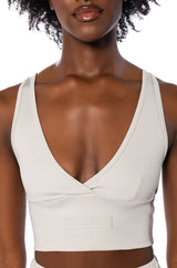 ITS THE PAXTON LUXE LONGLINE BRALETTE IN LIGHT GREY