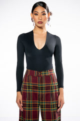 PAXTON NEW CLASSIC LONG SLEEVE DEEP V BODYSUIT
