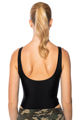 PAXTON SAMI SCOOP SLEEVELESS BODYSUIT IN BLACK