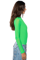 PAXTON SEXY DOUBLE MESH LONG SLEEVE BODYSUIT