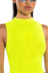 PAXTON SLEEVELESS MESH BODYSUIT