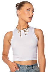 PAXTON TERRI TANK TOP IN WHITE