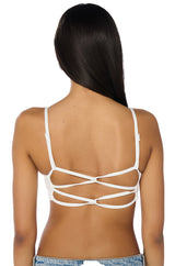 PAXTON YOGA SLEEVELESS BRALETTE IN WHITE