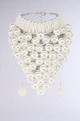 PEARL PLEASE STATEMENT NECKLACE & EARRING SET