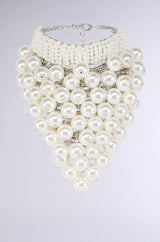 PEARL PLEASE STATEMENT NECKLACE & EARRING SET