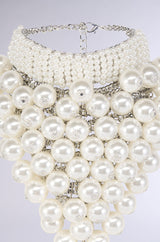 PEARL PLEASE STATEMENT NECKLACE & EARRING SET