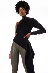 PERFECT MOMENT ASYMMETRICAL ONE SLEEVE SCUBA TOP