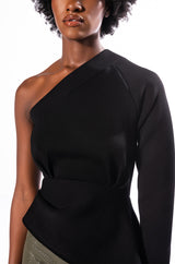 PERFECT MOMENT ASYMMETRICAL ONE SLEEVE SCUBA TOP