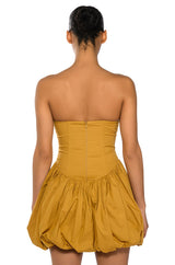 PHOENIX FAUX LEATHER STRAPLESS MINI DRESS