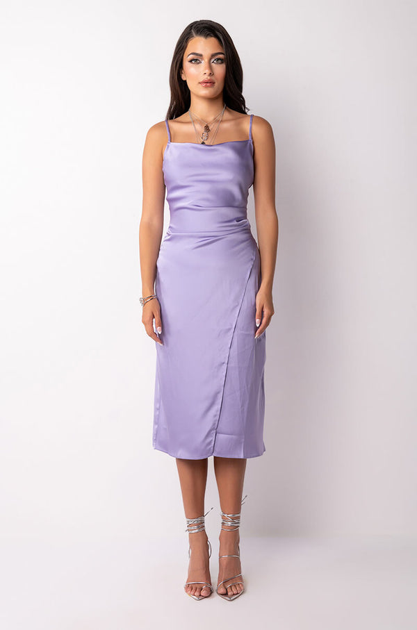 PICTURE OF CLASS SATIN SLIP DRESS