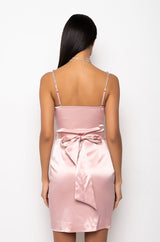 PICTURE READY WRAP FRONT MINI DRESS