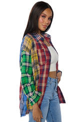 PIECE IT TOGETHER PLAID BUTTONDOWN