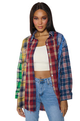 PIECE IT TOGETHER PLAID BUTTONDOWN