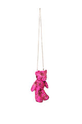 PINK BROCADE BEAR BAG
