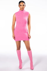 PINKY PROMISE SOFT KNIT MINI DRESS