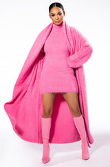 PINKY PROMISE SOFT KNIT MINI DRESS