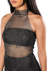PIPER RHINESTONE MINI DRESS
