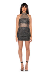 PIPER RHINESTONE MINI DRESS