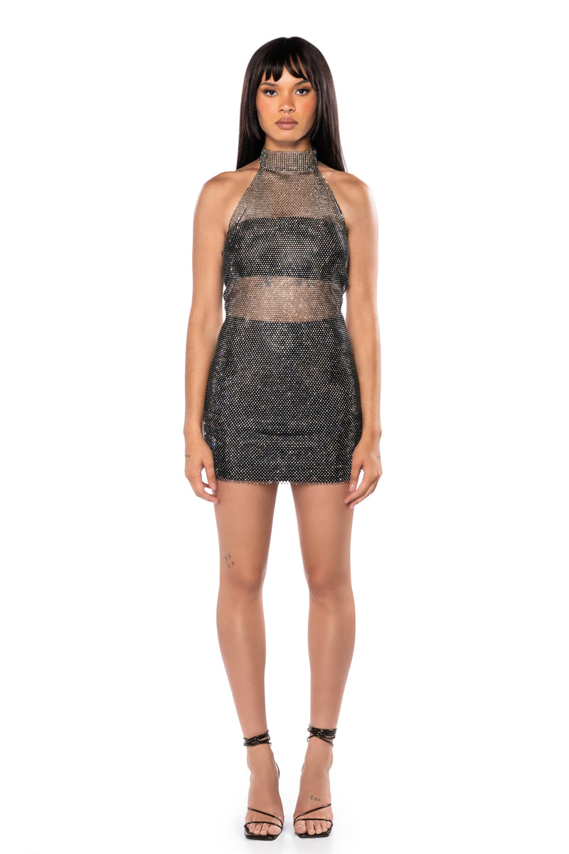 PIPER RHINESTONE MINI DRESS