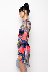 PLAY IT RIGHT WRAP MINI DRESS