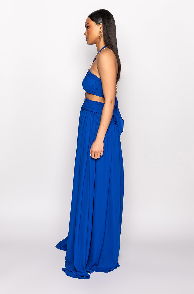 PLAY YOUR PART RIGHT MAXI DRESS WITH HIGH SLITS