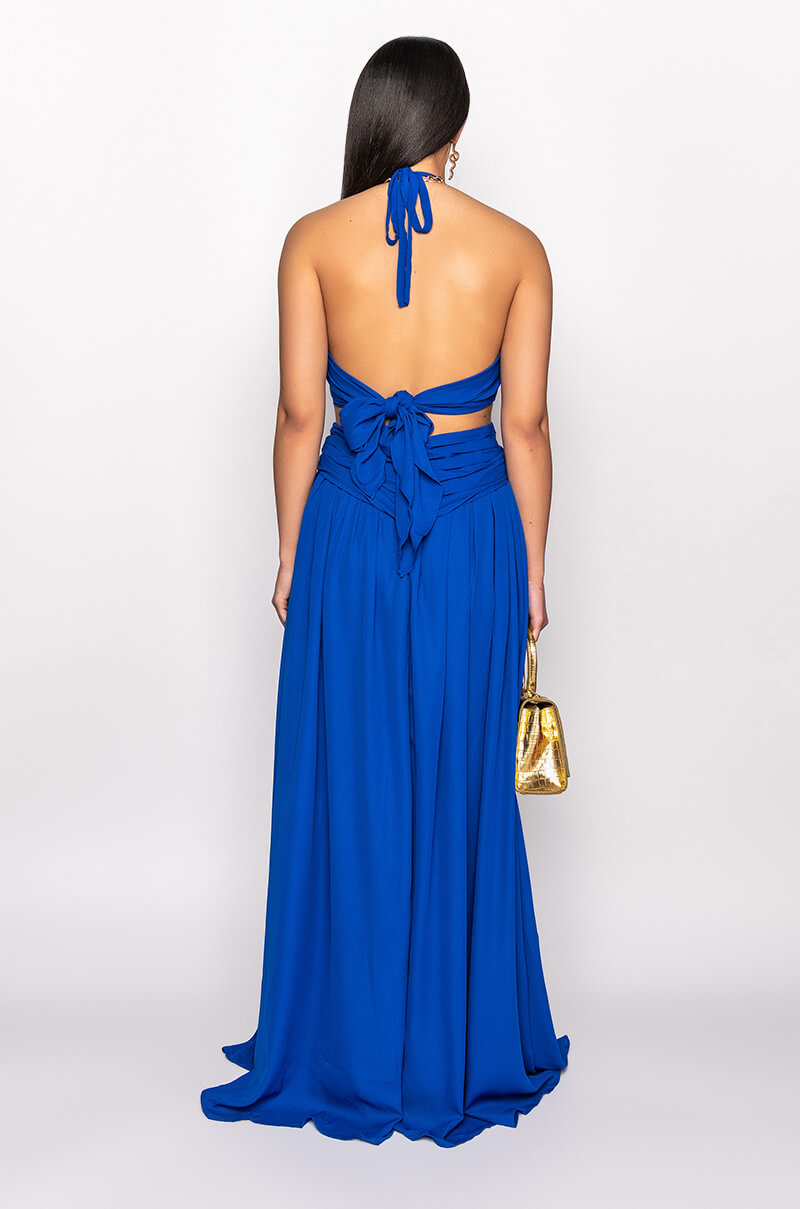 PLAY YOUR PART RIGHT MAXI DRESS WITH HIGH SLITS