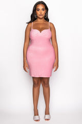 PLUS BOTTLE SERVICE METALLIC RHINESTONE MINI DRESS