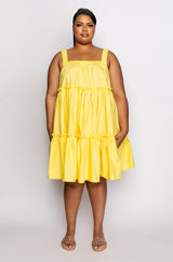 PLUS DREAMER RUFFLE MINI DRESS
