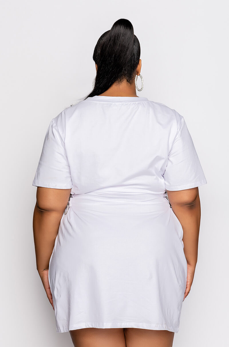 PLUS GET MONEY GRAPHIC T SHIRT DRESS