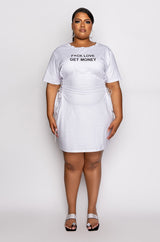 PLUS GET MONEY GRAPHIC T SHIRT DRESS