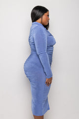 PLUS GRAM READY SLINKY MIDI DRESS