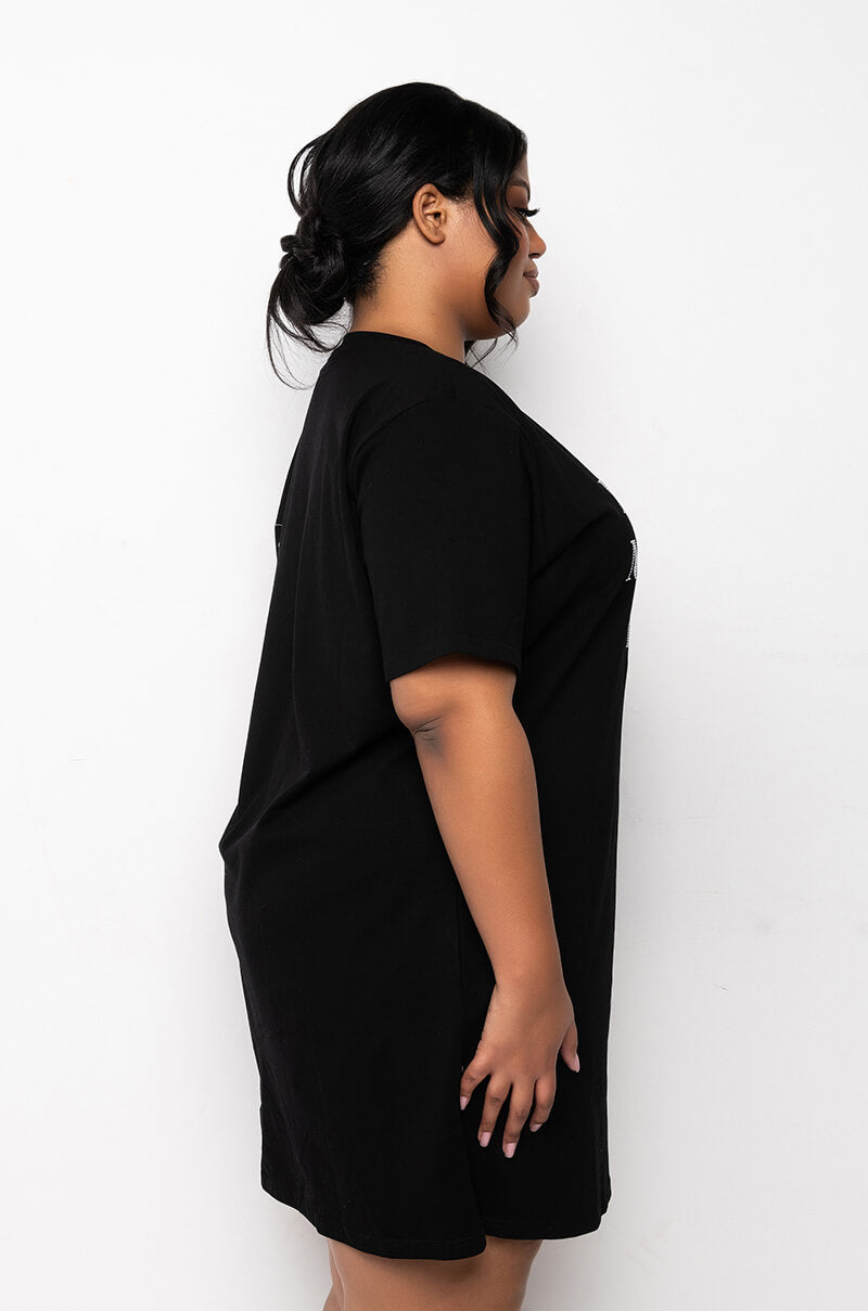 PLUS IT'S THE MELANIN FOR ME T SHIRT DRESS