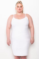 PLUS MIGHT BE IT MINI BANDAGE DRESS