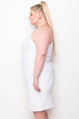PLUS MIGHT BE IT MINI BANDAGE DRESS