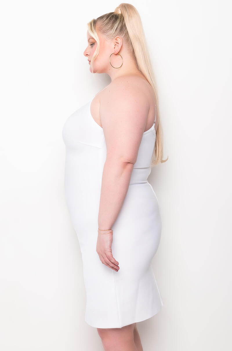 PLUS MIGHT BE IT MINI BANDAGE DRESS