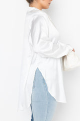 READY FOR ANY OCCASION SATIN SHIRT PLUS SIZE