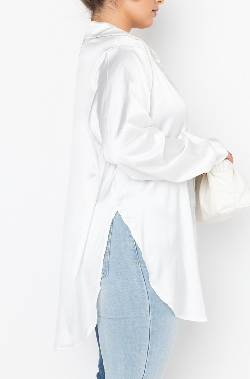 READY FOR ANY OCCASION SATIN SHIRT PLUS SIZE
