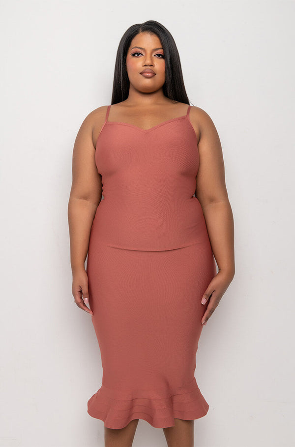 PLUS RIGHT MOVE BANDAGE MIDI DRESS