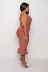 PLUS RIGHT MOVE BANDAGE MIDI DRESS